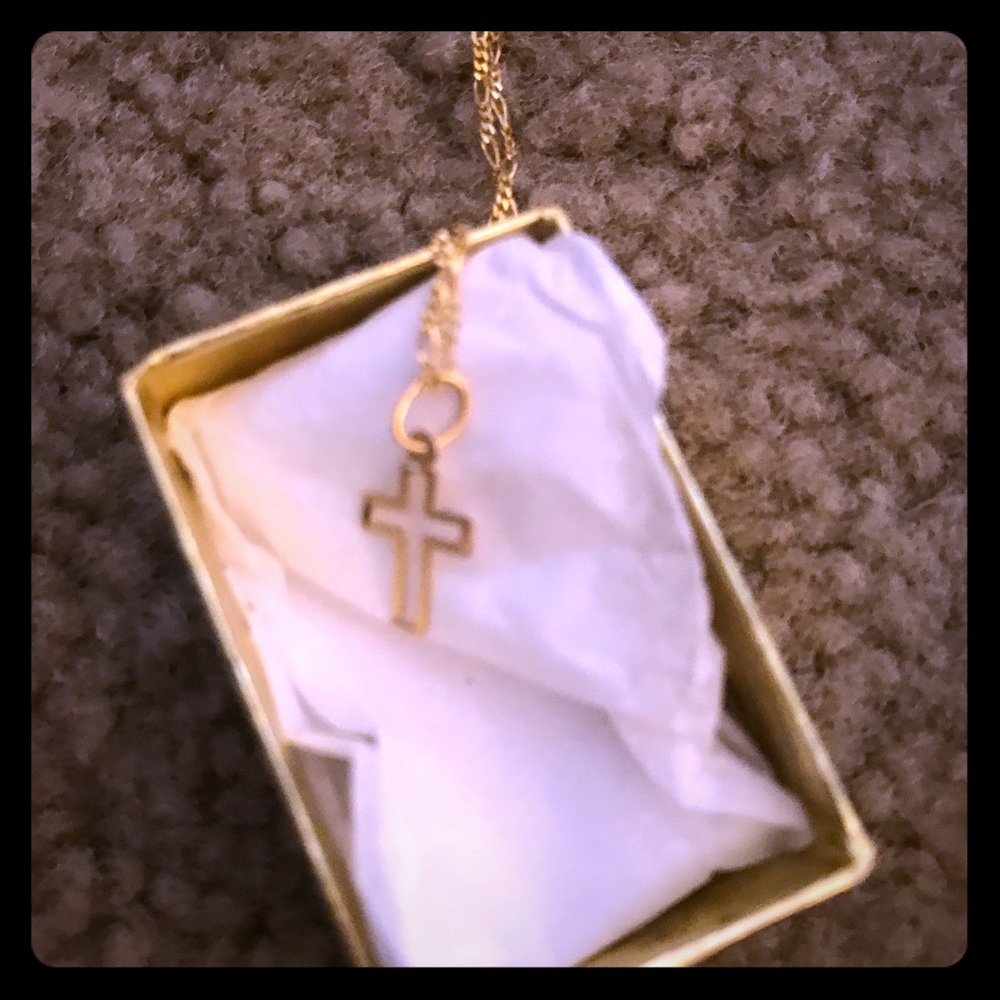 Gold Cross Necklace from the Vatican Pope Blessed